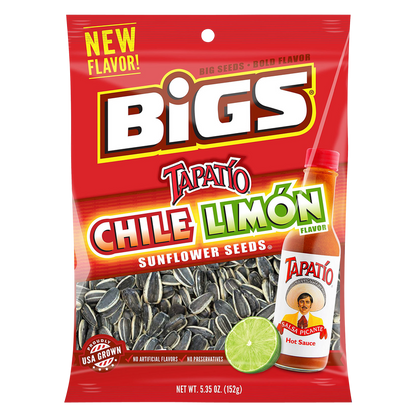 Bigs Tapatio Chile Lime Sunflower Seeds 5.35oz
