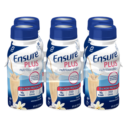 Ensure Plus Nutrition Shake Vanilla Ready-to-Drink 6-8 fl oz Bottles