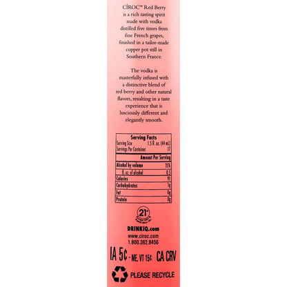 Ciroc Red Berry Vodka 750ml