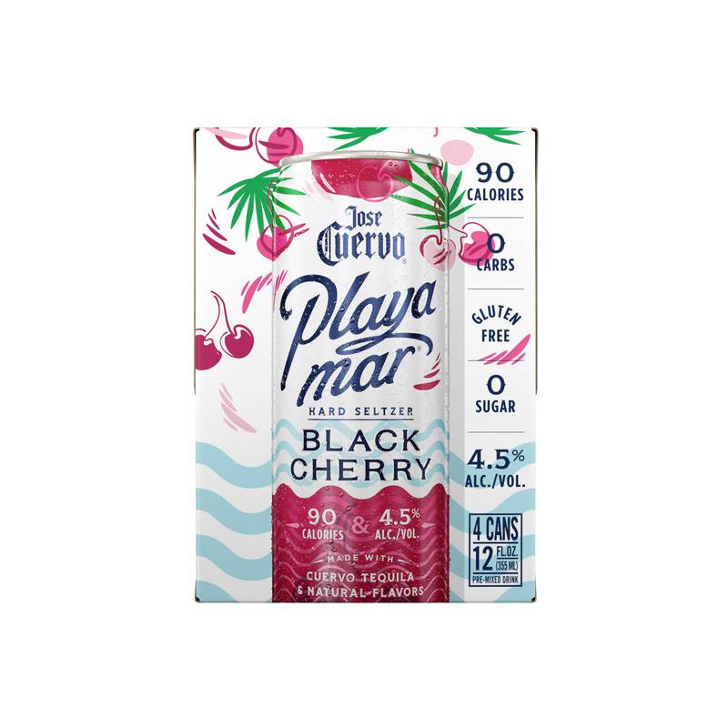 Jose Cuervo Playamar Black Cherry Ready to Drink Cocktail 4 pk 355ml Can 4.5% ABV