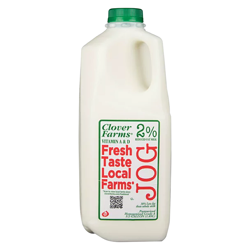 Clover Farms 2% Reduced Fat Milk - 1/2 Gallon