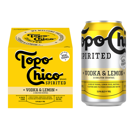 Topo Chico Spirited Vodka & Lemon 4pk 12oz cans 5.9% ABV
