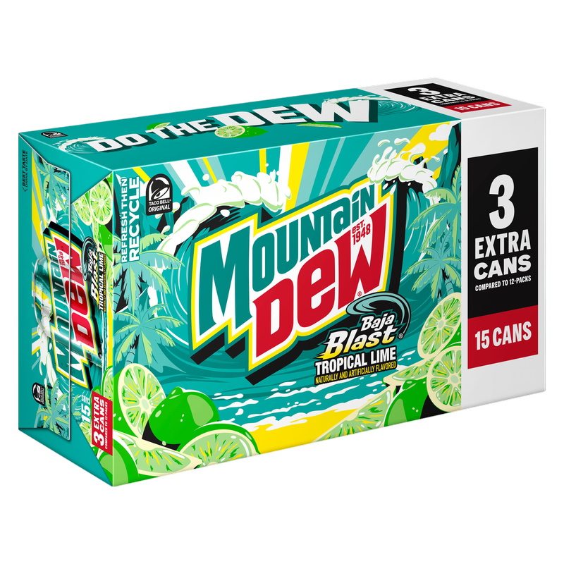 Mountain Dew Baja Blast 15pk 12oz Can
