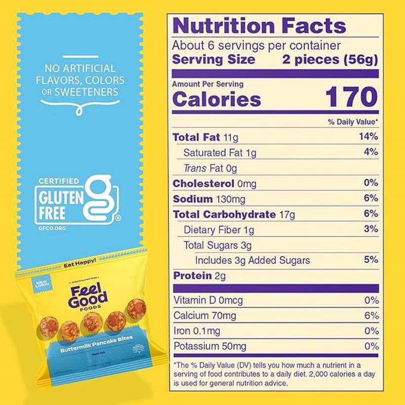 Feel Good Foods Gluten Free Buttermilk Pancake Balls, 12.7oz