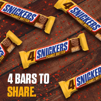 SNICKERS Crunchy Peanut Butter Squared Chocolate Bars, Share Size, 3.56 Oz