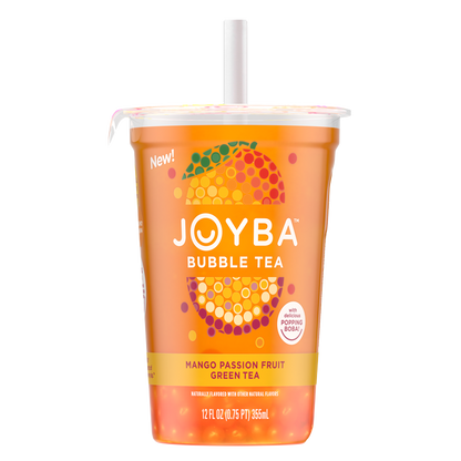 Joyba Mango Passion Fruit Green Tea Bubble Tea 12oz Btl