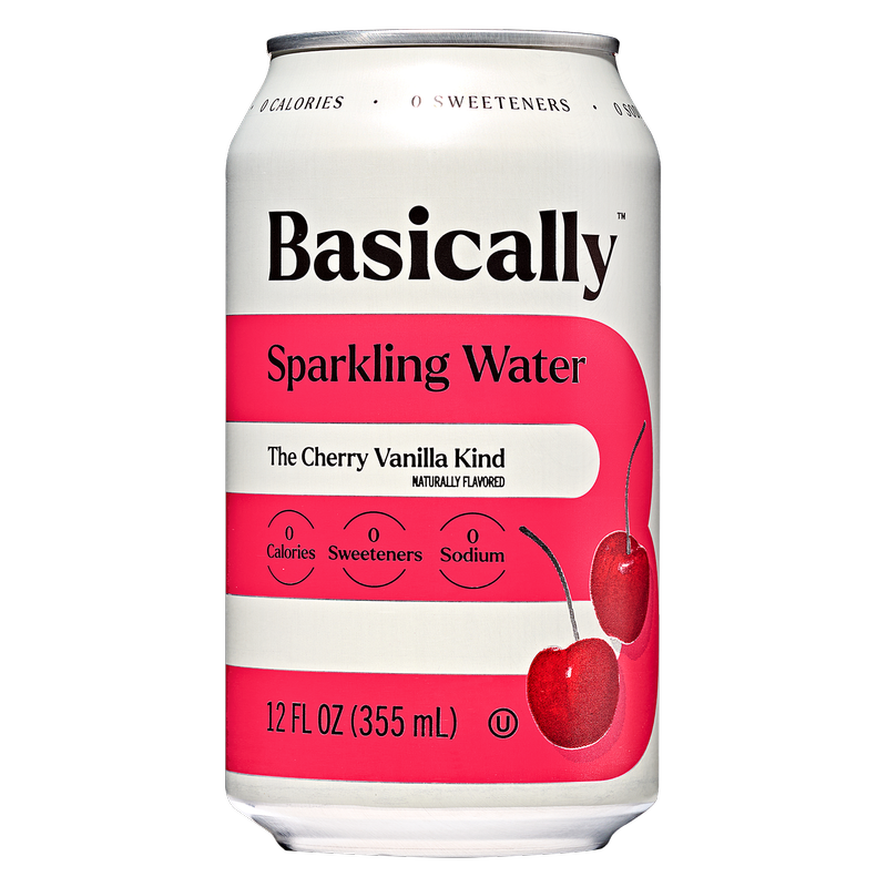 Basically Cherry Vanilla Sparkling Water 8pk 12oz Cans