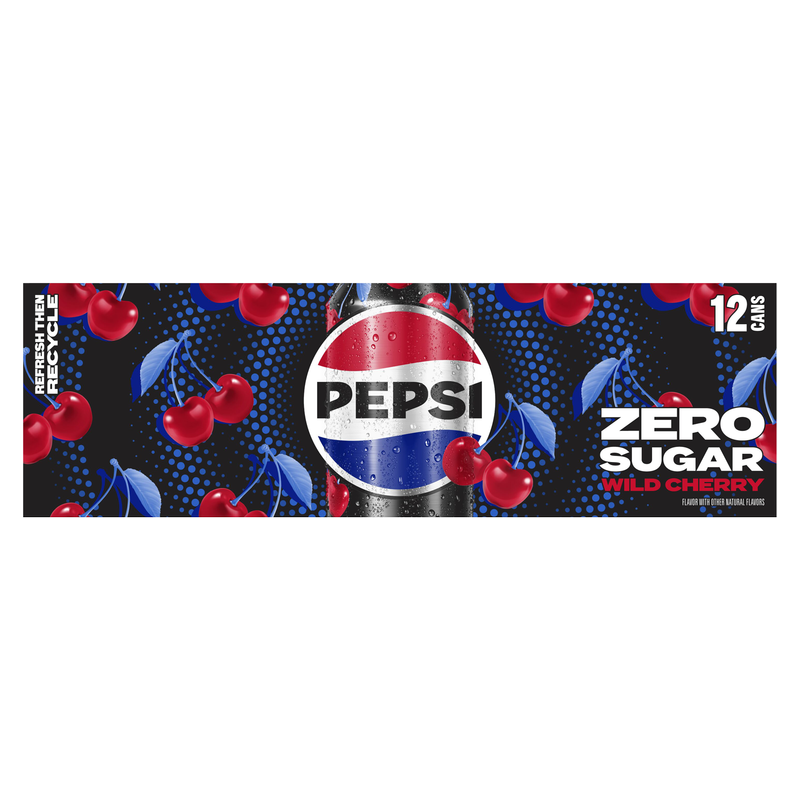 Pepsi Zero Sugar Wild Cherry 12oz 12pk Can