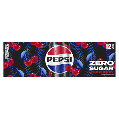 Pepsi Zero Sugar Wild Cherry 12oz 12pk Can