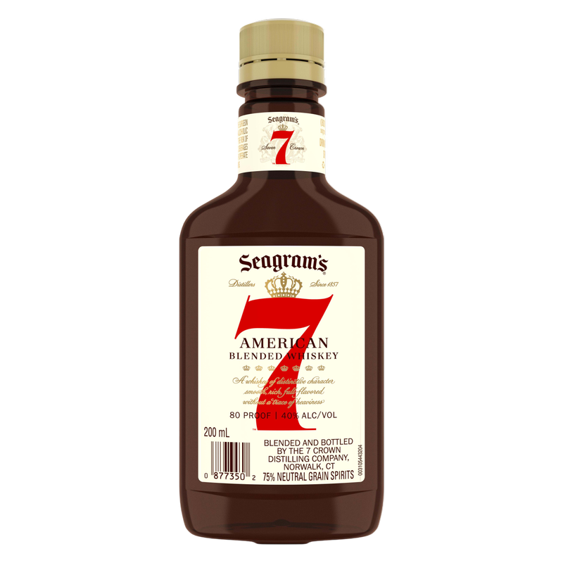 Seagram's 7 Crown American Blended Whiskey, 200 mL (80 Proof)