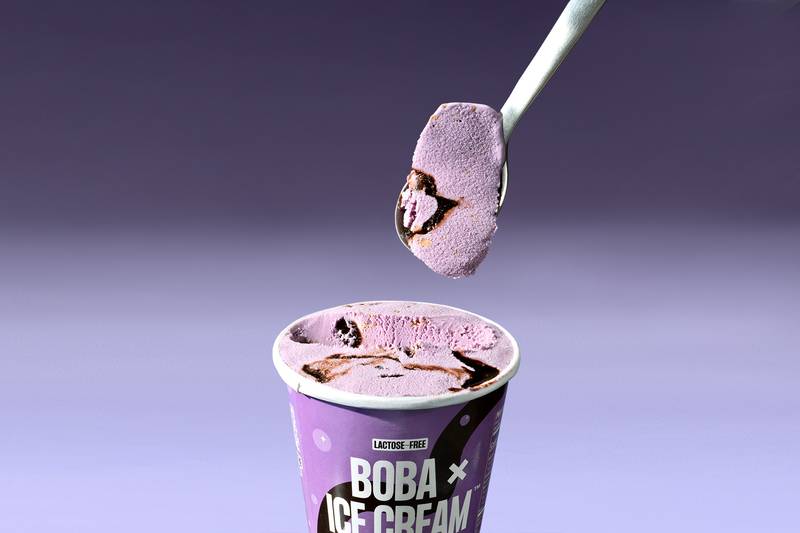 Boba x Ice Cream Salted Ube S'mores Pint