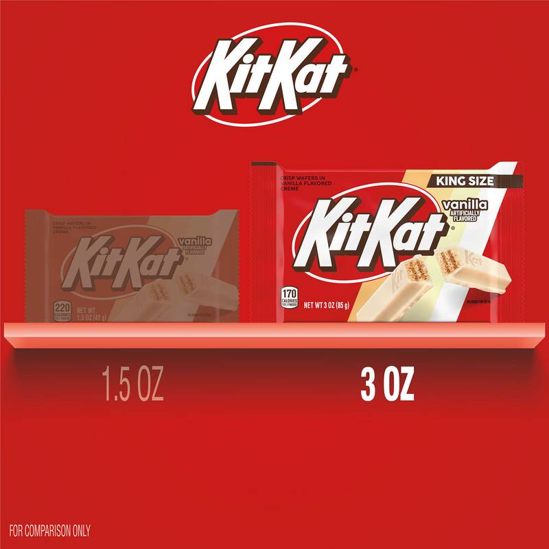 KIT KAT Crisp Wafers In Vanilla Flavored Creme King Size Bar, 3 oz