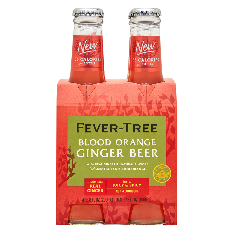 Fever-Tree Blood Orange Ginger Beer 4pk 200ml Glass Bottle