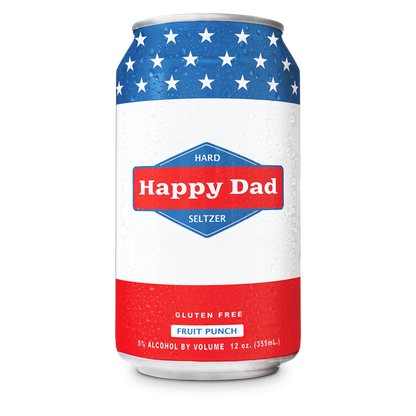 Happy Dad Hard Seltzer Fruit Punch 12pk 12oz Can 5.0% ABV