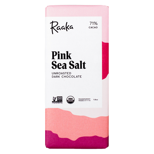 Raaka Pink Sea Salt Chocolate Bar, 1.8oz