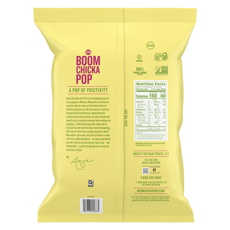 Angie's Boomchickapop Sea Salt Popcorn 4.8oz