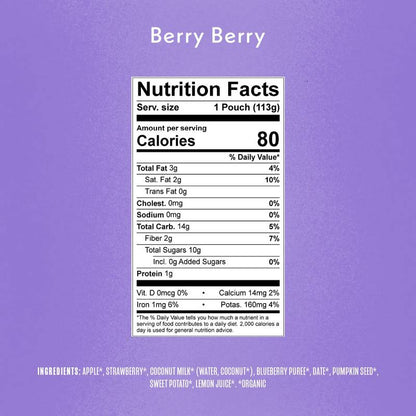 Once Upon a Farm Dairy Free Smoothie-Berry, 4oz.