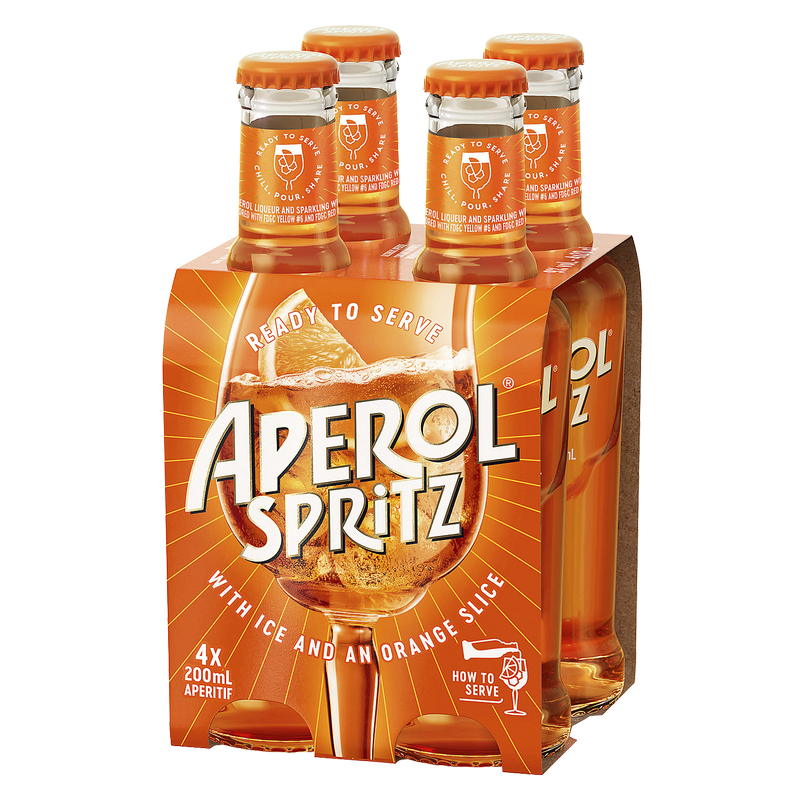 Aperol Spritz 4pk 200ml 9% ABV