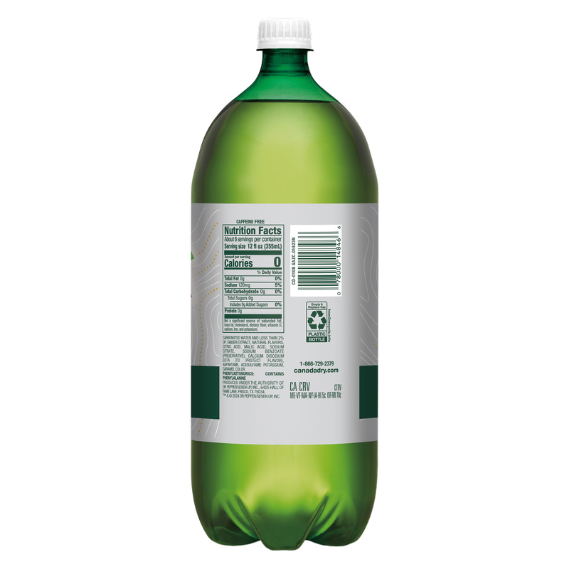 Canada Dry Ginger Ale Zero Sugar 2L Btl