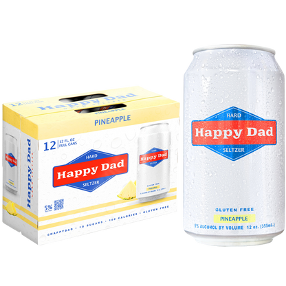 Happy Dad Hard Seltzer Pineapple 12pk 12oz Can 5.0% ABV
