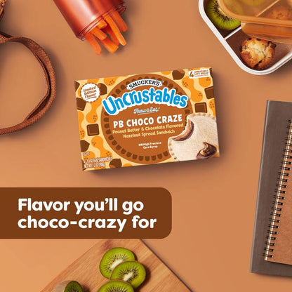 Smucker's Uncrustables Peanut Butter & Chocolate Hazelnut 4 Pack