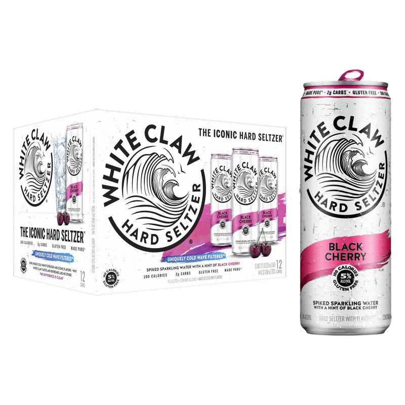 White Claw Black Cherry 12pk 12oz Can 5.0% ABV