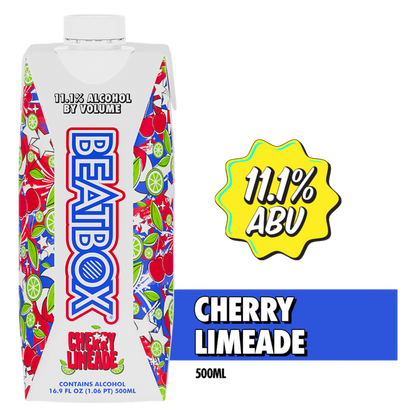 BeatBox Cherry Limeade 500ml 11.1% ABV Wine Party Punch
