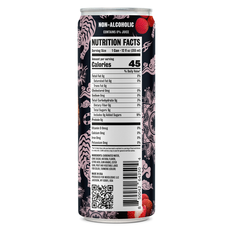 Mixoloshe Lychee Martini by ZAYN Non-Alcoholic Cocktail 4pk 12oz Can