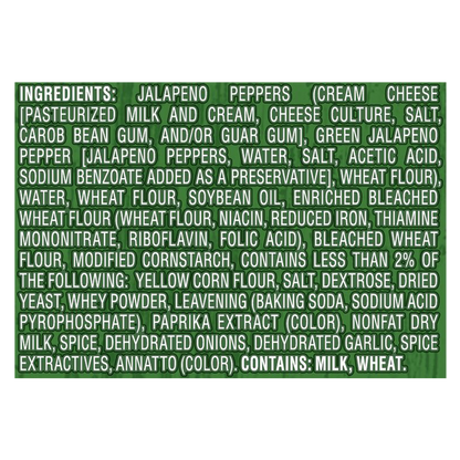 Farm Rich Frozen Breaded Jalapeno Peppers Stuffed with Real Cream Cheese 17oz