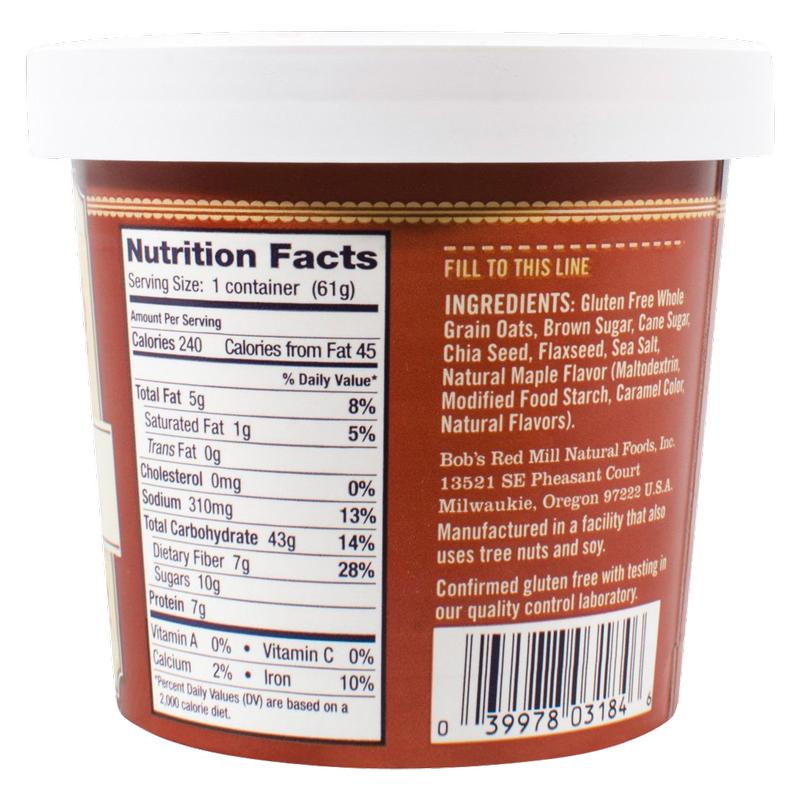Bob's Red Mill Brown Sugar Maple Oatmeal 2.15oz