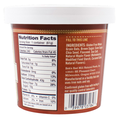 Bob's Red Mill Brown Sugar Maple Oatmeal 2.15oz