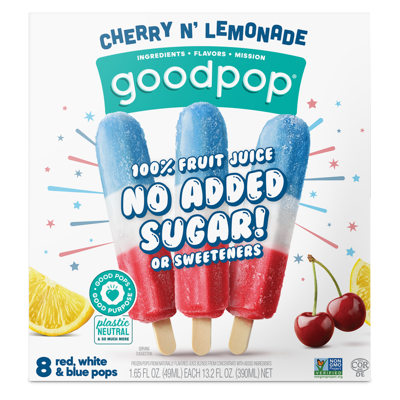 GoodPop Red, White & Blue Frozen Pop 8ct