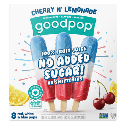 GoodPop Red, White & Blue Frozen Pop 8ct