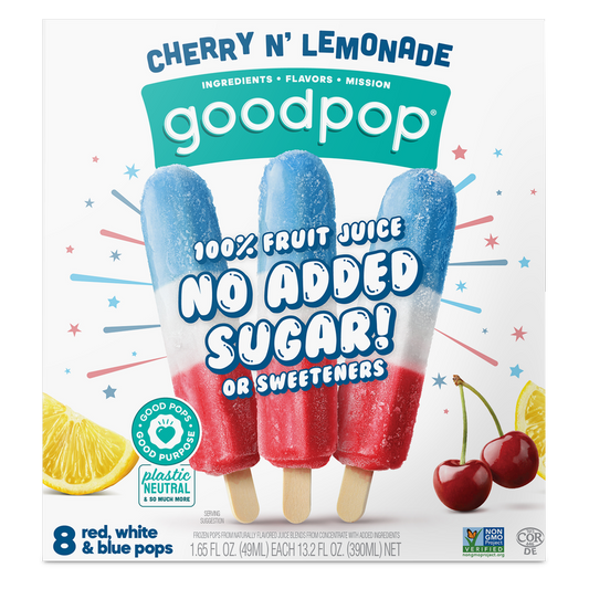 GoodPop Red, White & Blue Frozen Pop 8ct