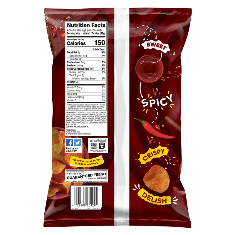 Lay's Southern Sweet Heat Barbeque Potato Chips 7.75oz