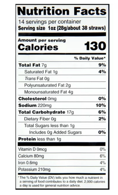 Sensible Portions Garden Veggie Straws Sea Salt Potato and Vegetable Snack 5oz