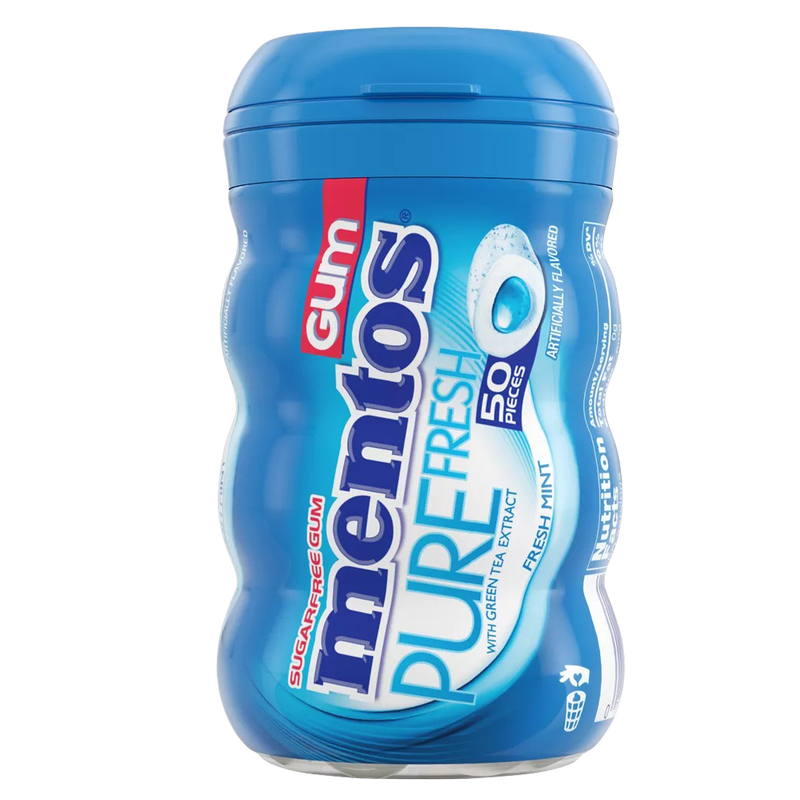 Mentos Pure Fresh Freshmint With Green Tea Sugar-Free Gum 50ct