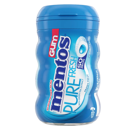 Mentos Pure Fresh Freshmint With Green Tea Sugar-Free Gum 50ct