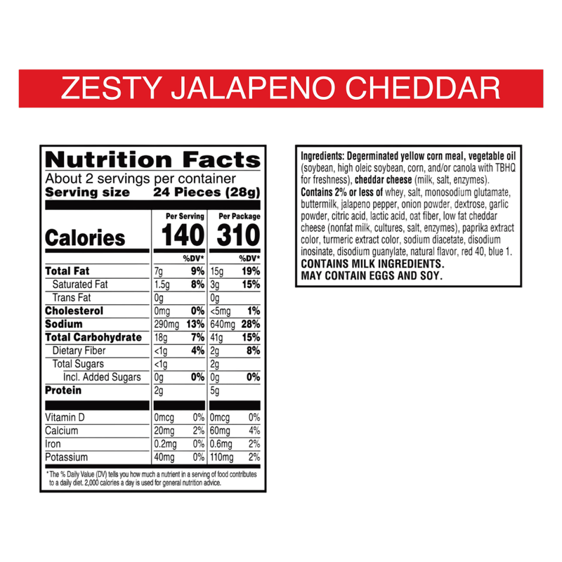 Cheez-it Crunch Zesty Jalapeno, 2.25 oz