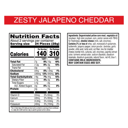 Cheez-it Crunch Zesty Jalapeno, 2.25 oz