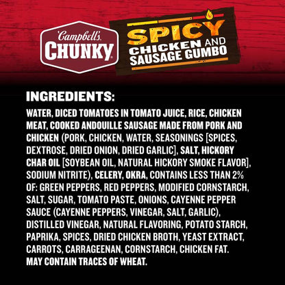 Campbell’s Spicy Chicken and Sausage Gumbo 18.8oz