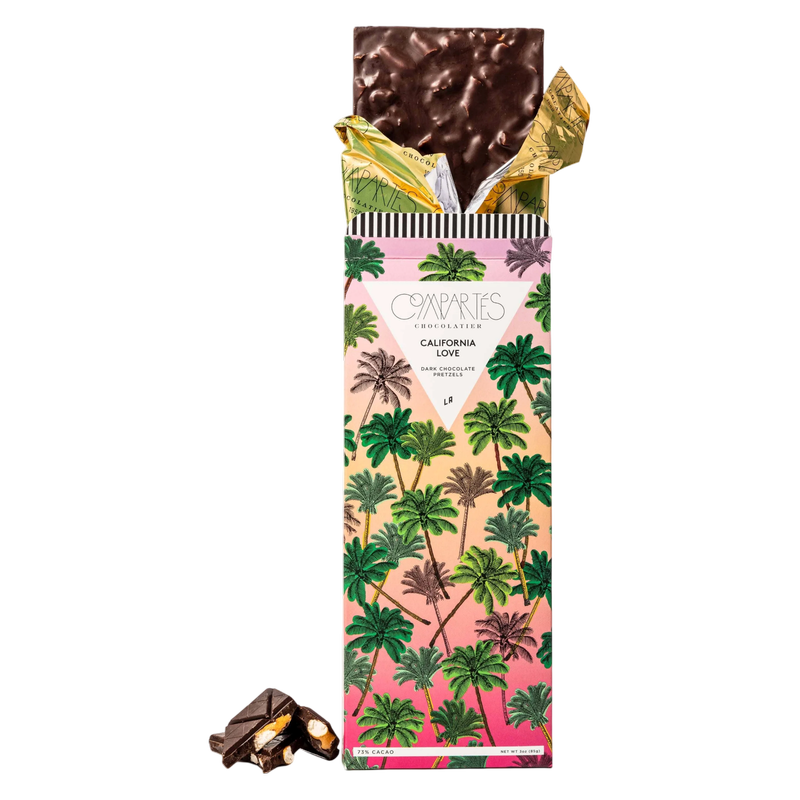 Compartes California Love Salted Pretzel Dark Chocolate Bar, 3.2 oz