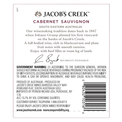 Jacobs Creek Cabernet Sauvignon 750 ml