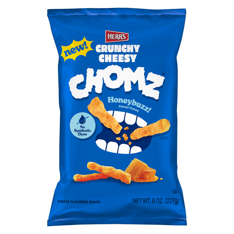 Herr's Honeybuzz Crunchy Cheese CHOMZ, 8 oz