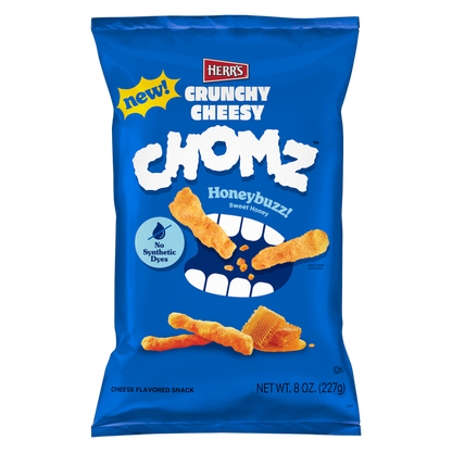 Herr's Honeybuzz Crunchy Cheese CHOMZ, 8 oz