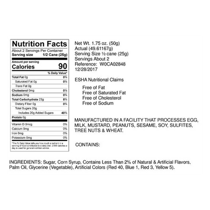 Hammond's Jumbo Candy Canes 1.75oz