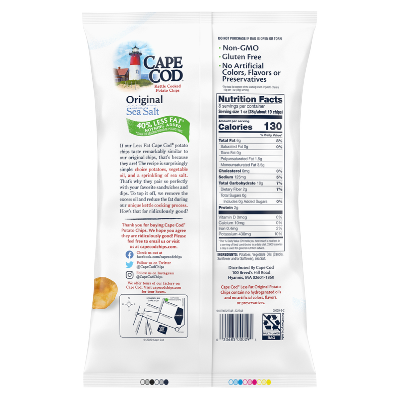Cape Cod Reduced Fat Original Kettle Cooked Potato Chips 8oz