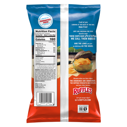 Ruffles Cheddar & Sour Cream Potato Chips, 8.5oz