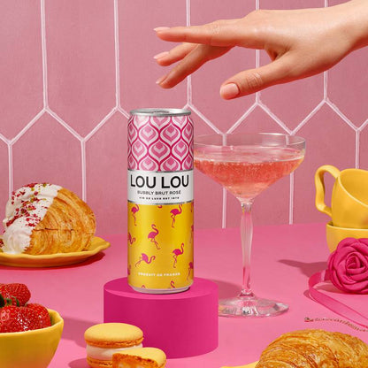 Lou Lou Bubbly Brut Rose 355ml Can 8.4% ABV
