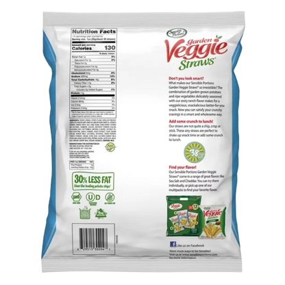 Sensible Portions Garden Veggie Straws Zesty Ranch Potato and Vegetable Snack 4.25oz
